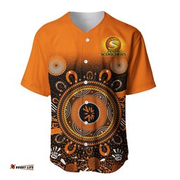 Perth Scorchers Baseball Jersey Shirt Aboriginal Sunshine