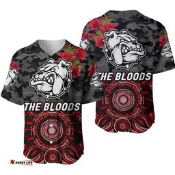 West Football Club Alice Springs ANZAC Baseball Jersey Shirt The Bloods Indigenous Vibes Black