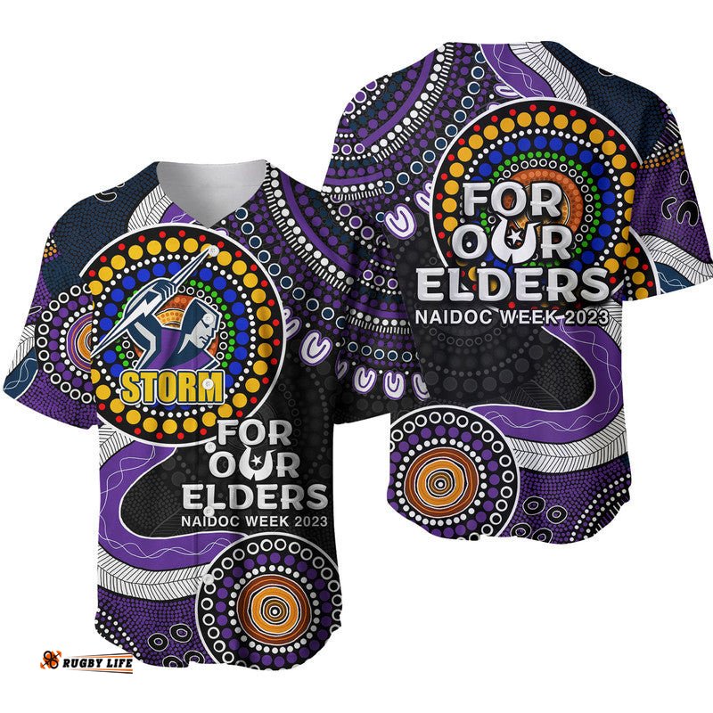 Storm Rugby Baseball Jersey Shirt NAIDOC Aboriginal