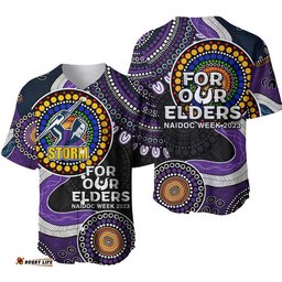 Storm Rugby Baseball Jersey Shirt NAIDOC Aboriginal