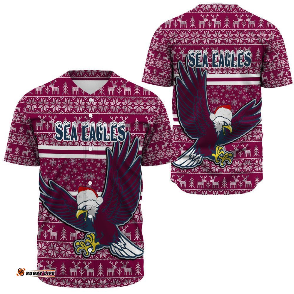 Clothing Manly Warringah Sea Eagles Christmas Baseball Jersey Shirts