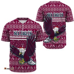 Clothing Manly Warringah Sea Eagles Christmas Baseball Jersey Shirts