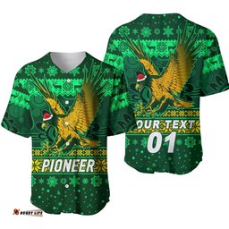Custom Personalised Pioneer Football Club Baseball Jersey Shirt Christmas Simple Style