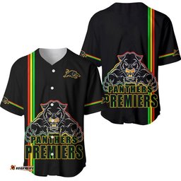 Penrith Panthers Premiers Baseball Jersey Shirt Angry Panther Simple Style