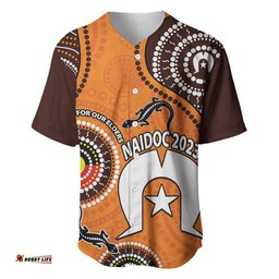 NAIDOC Week Baseball Jersey Shirt Lizard Aboriginal