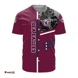 Manly Warringah Sea Eagles Baseball Jersey Shirt Personalized Rugby For Fan NRL