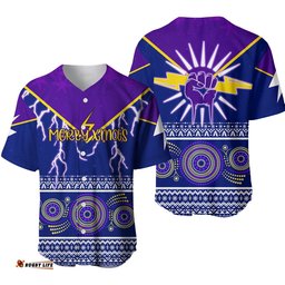 Indigenous Xmas Lightning Storm Aboriginal Art Baseball Jersey Shirt