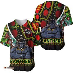 Penrith Panthers Baseball Jersey Shirt Strong Panthers Legend With Special Aboriginal Style