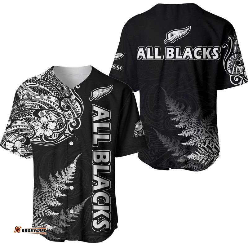 New Zealand Silver Fern Rugby Baseball Jersey Shirt Maori Ethics Style 07