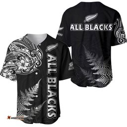 New Zealand Silver Fern Rugby Baseball Jersey Shirt Maori Ethics Style 07