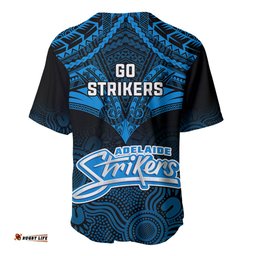 Adelaide Strikers Cricket Baseball Jersey Shirt Unique Indigenous Art Mix Polynesian Pattern