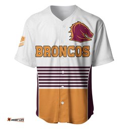 Brisbane Broncos NRL Baseball Jersey Shirt No2