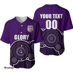 Custom Personalised And Number Perth Glory Football Baseball Jersey Shirt Aboriginal