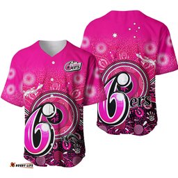 Sydney Sixers Baseball Jersey Shirt Aboriginal Australia Cricket Champion Ver.01