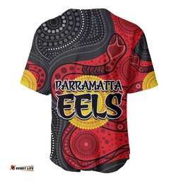 Parramatta Eels Baseball Jersey Shirt Simple Aboriginal