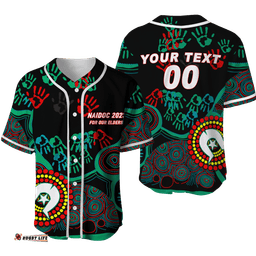 Custom Personalised NAIDOC Week Aboriginal Art For Our Elders Baseball Jersey Shirt