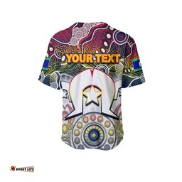 Custom Personalised Crows Australian Football Torres Strait Islanders Mix Aboriginal Baseball Jersey Shirt