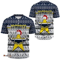 Custom Clothing North Queensland Cowboys Aboriginal Tattoo Baseball Jersey Shirts