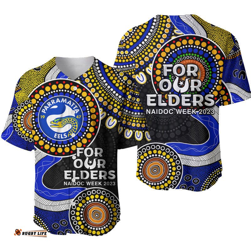 Eels Rugby Baseball Jersey Shirt NAIDOC Aboriginal