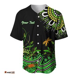 Custom Personalised Happy King Island Show Baseball Jersey Shirt Aboriginal Tasmania Australia