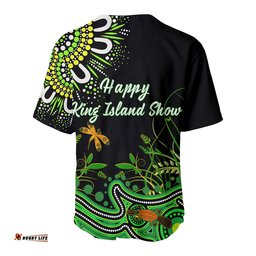 Custom Personalised Happy King Island Show Baseball Jersey Shirt Aboriginal Tasmania Australia