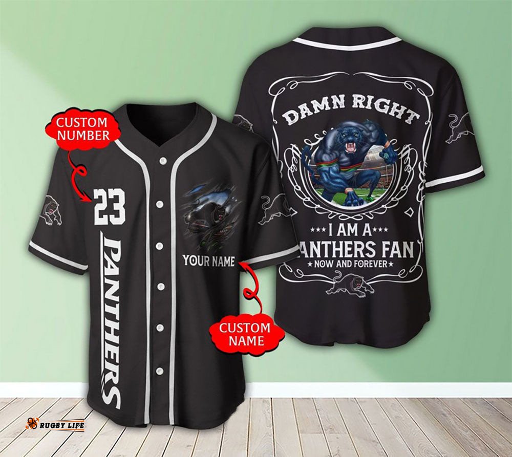 Personalized Penrith Panthers Baseball Jersey Shirt National I Am A Fan Football League Custom NRL