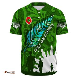 New Zealand Anzac Walking In The Sun Baseball Jersey Shirt