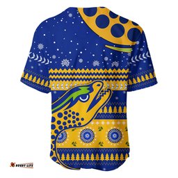 Custom Personalised Eels Unique Baseball Jersey Shirt Merry Christmas Parramatta