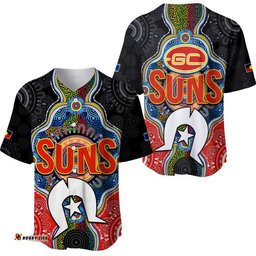 Suns Football NAIDOC Week Baseball Jersey Shirt Indigenous