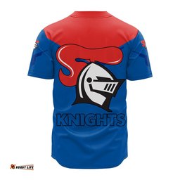 Newcastle Knights Baseball Jersey Shirt Drinking style NRL