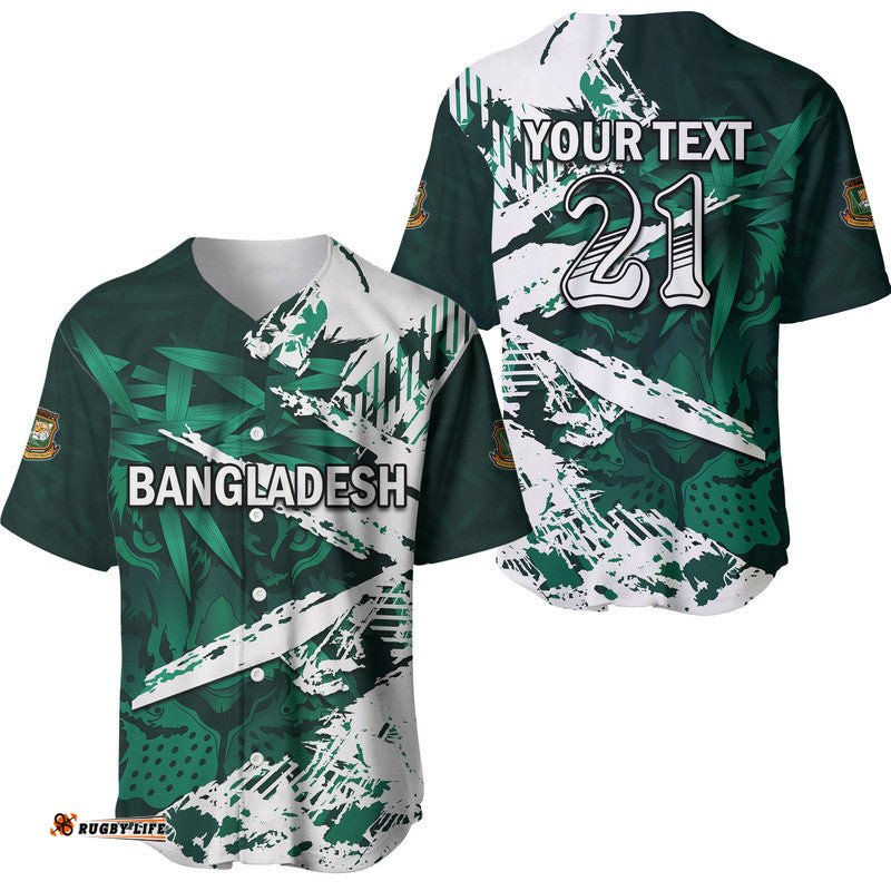 Custom Personalised Bangladesh Cricket Team Baseball Jersey Shirt Special Bangla Tigers