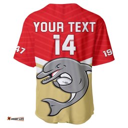Custom Text And Number Dolphins Rugby Baseball Jersey Shirt Sporty Style Ver.01