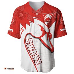 Sydney Football Baseball Jersey Shirt Swans 1874 Dot Painting Artsy