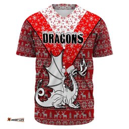 Clothing St. George Illawarra Dragons Christmas Baseball Jersey Shirts