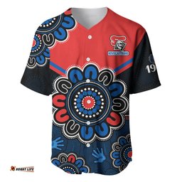 Custom Personalised NRL Newcastle Knights Rugby Novocastrians 1987 Aboriginal Baseball Jersey Shirt