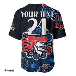 Custom Personalised NRL Newcastle Knights Rugby Novocastrians 1987 Aboriginal Baseball Jersey Shirt