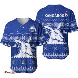 Melbourne Football Baseball Jersey Shirt North Kangaroos Indigenous Merry Christmas
