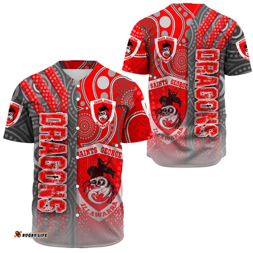 Clothing St. George Illawarra Dragons Sporty Style Baseball Jersey Shirts