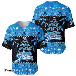 Adelaide Strikers Cricket Christmas Baseball Jersey Shirt Merry Xmas Indigenous Art