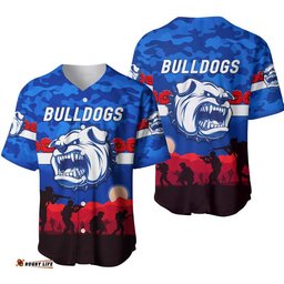 Western Bulldogs ANZAC Baseball Jersey Shirt Simple Style