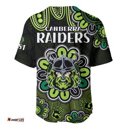 NRL Canberra Raiders Rugby 1981 Aboriginal Baseball Jersey Shirt