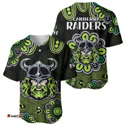 NRL Canberra Raiders Rugby 1981 Aboriginal Baseball Jersey Shirt