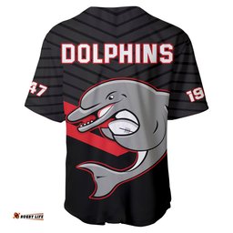 Dolphins Rugby Baseball Jersey Shirt Sporty Style Ver.03