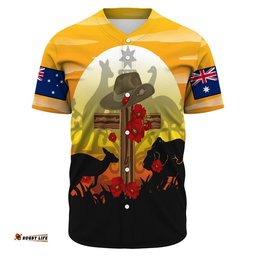 Anzac Day Lest We Forget Animal Baseball Jersey Shirt