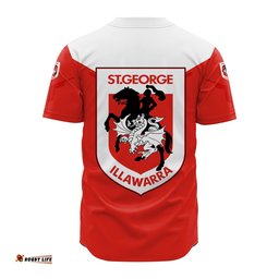St. George Illawarra Dragons Baseball Jersey Shirt Drinking style NRL