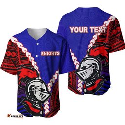Knights Rugby Baseball Jersey Shirt Mix Polynesian