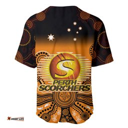 Perth Scorchers Baseball Jersey Shirt Gradient Aboriginal Dot Painting