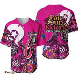Sydney Sixers Cricket Baseball Jersey Shirt NAIDOC Patterns
