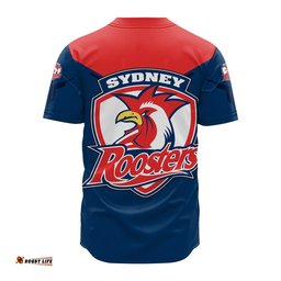 Sydney Roosters Baseball Jersey Shirt Drinking style NRL