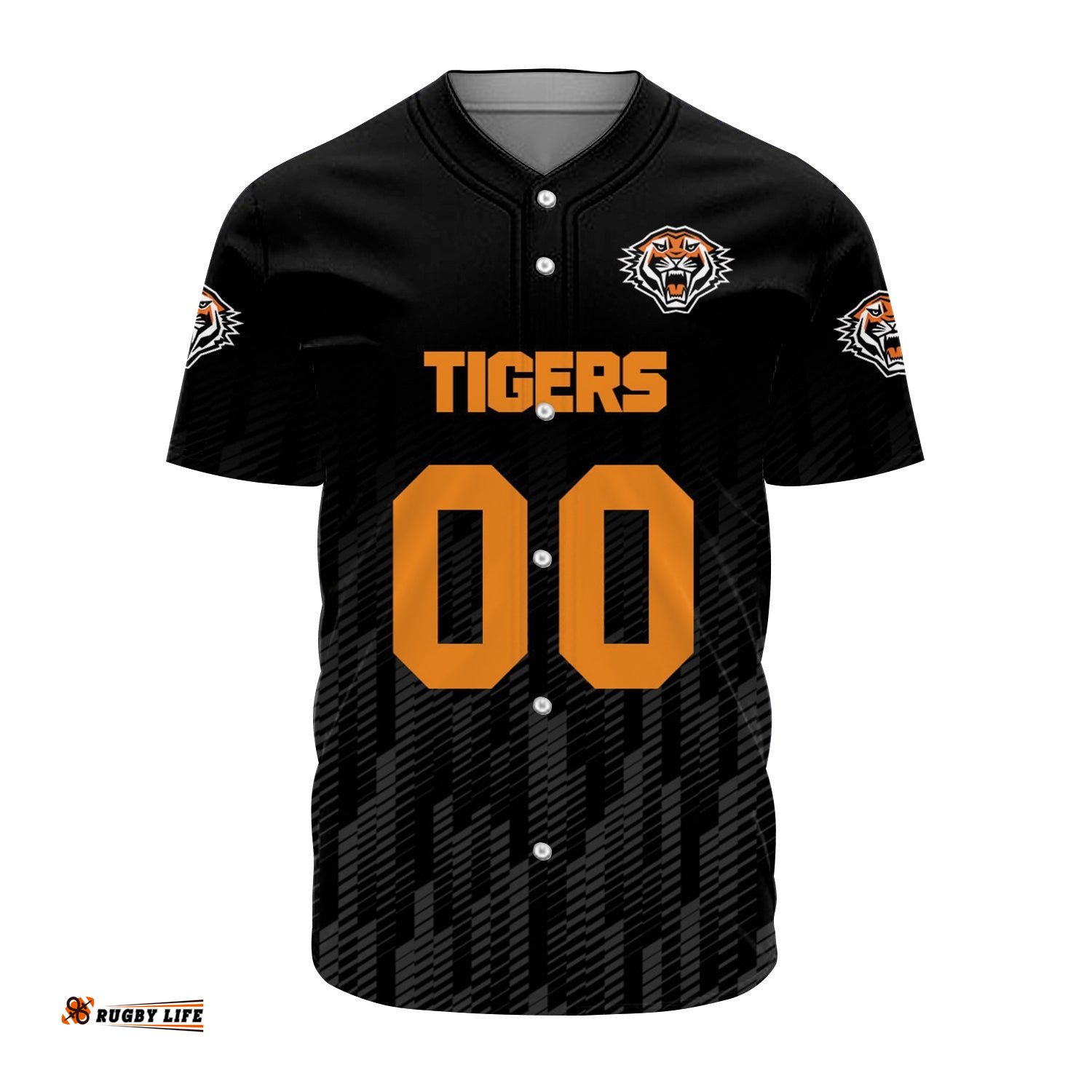 Wests Tigers Baseball Jersey Shirt Logo Sport Ombre NRL
